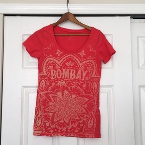 Coral lucky brand t-shirt